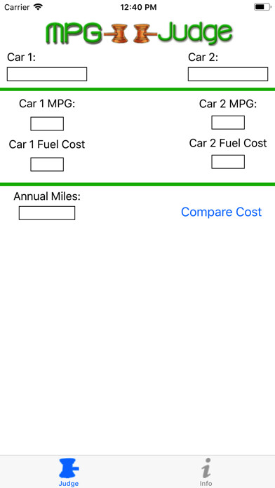 Emulate iPhone app MPG Judge using MyAndroid Emulate iPhone app MPG Judge using MyAndroid