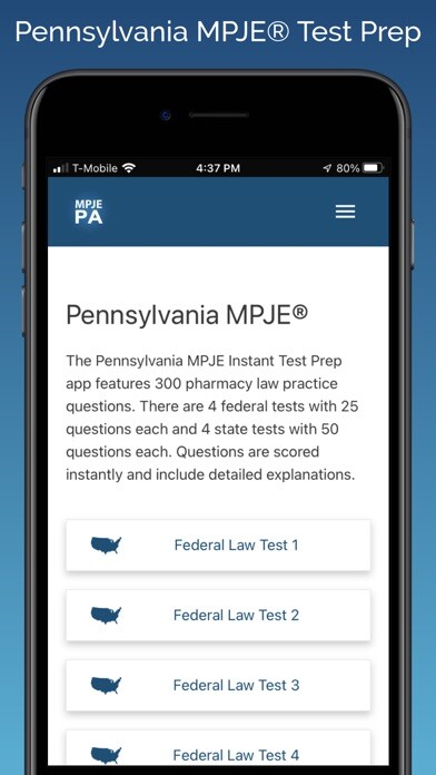 Emulate iPhone app MPJE Pennsylvania Test Prep using MyAndroid