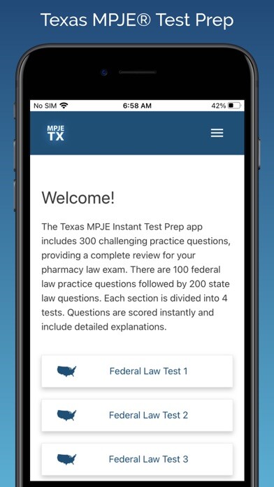Emulate iPhone app MPJE Texas Test Prep using MyAndroid Emulate iPhone app MPJE Texas Test Prep using MyAndroid