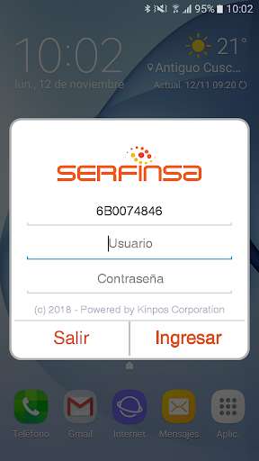 Run android online APK mPOS Serfinsa from MyAndroid or emulate mPOS Serfinsa using MyAndroid