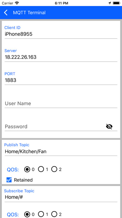 Emulate MQTT Terminal from MyAndroid or run MQTT Terminal using MyAndroid