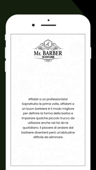 Emulate iPhone app Mr Barber - The Gentleman using MyAndroid