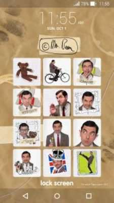 Emulate Android APK Mr Bean Lock Screen