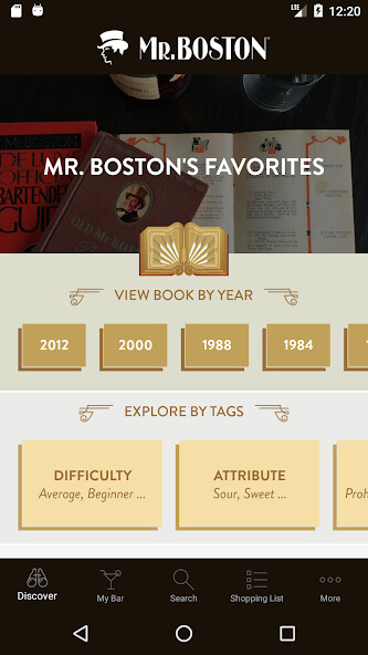 Emulate Android APK Mr. Boston Drinks