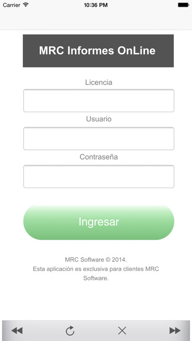 Emulate iPhone app MRC Informes Online using MyAndroid Emulate iPhone app MRC Informes Online using MyAndroid