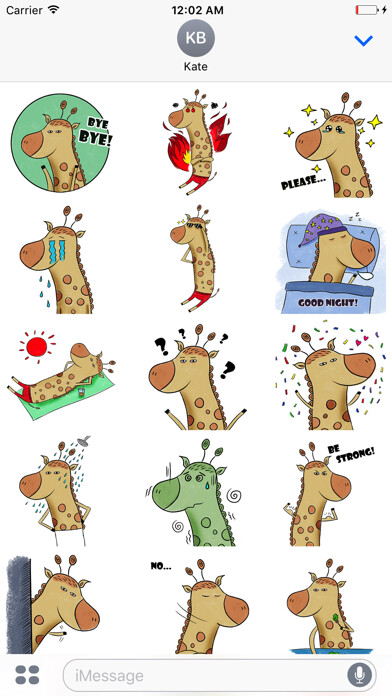Emulate iPhone app Mr Giraffe Animated Stickers using MyAndroid Emulate iPhone app Mr Giraffe Animated Stickers using MyAndroid