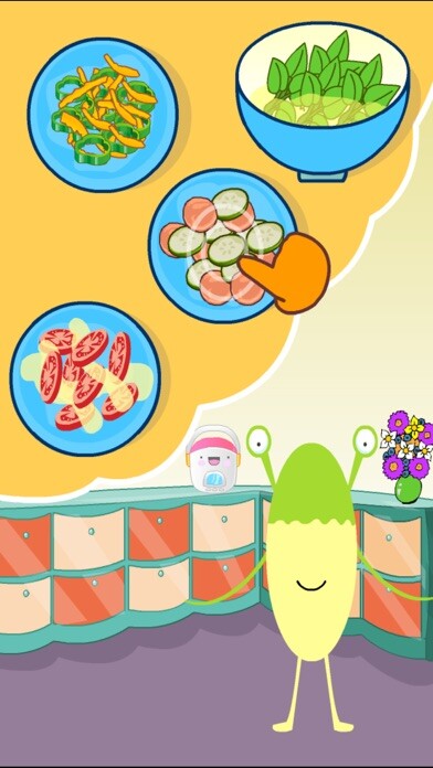 Emulate iPhone app Mr J cooks food,Free Cooking kids Game using MyAndroid