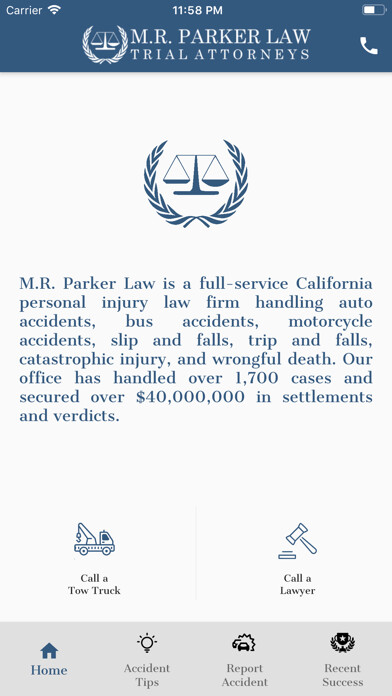 Emulate iPhone app M.R. Parker Law using MyAndroid Emulate iPhone app M.R. Parker Law using MyAndroid