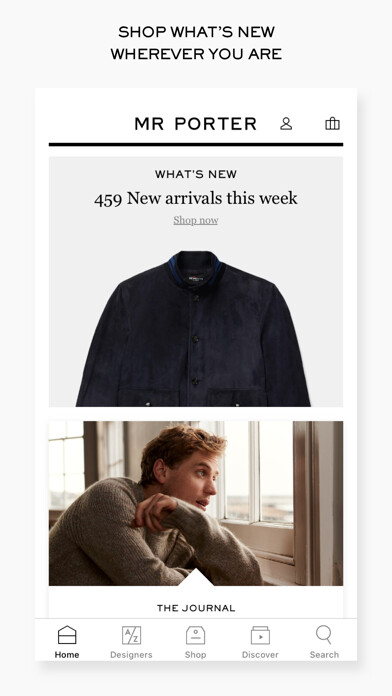 Emulate iPhone app MR PORTER: Mens Luxury Fashion using MyAndroid