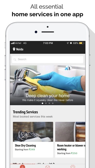 Emulate iPhone app Mr. Right - Home Services App using MyAndroid