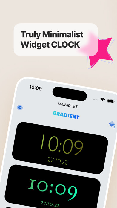 Emulate iPhone app MR.WIDGET - Minimalist CLOCK using MyAndroid Emulate iPhone app MR.WIDGET - Minimalist CLOCK using MyAndroid