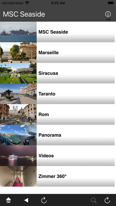 Emulate iPhone app MSC Seaside using MyAndroid