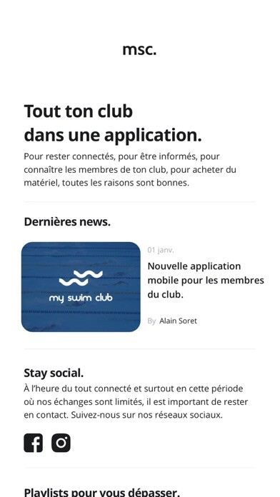 Emulate iPhone app MSC - Swimming Team Dison using MyAndroid Emulate iPhone app MSC - Swimming Team Dison using MyAndroid