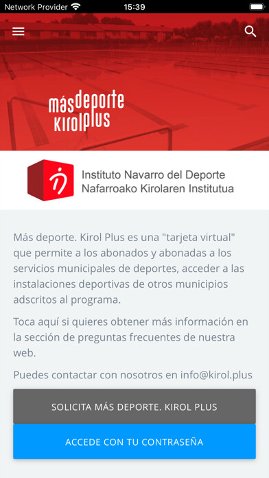 Emulate iPhone app Más deporte. Kirol Plus using MyAndroid