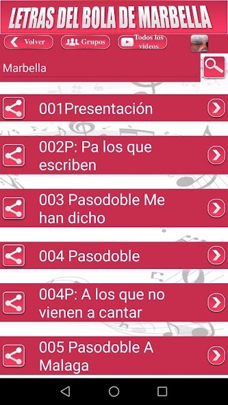 Emulate iPhone app Música ApliArte using MyAndroid