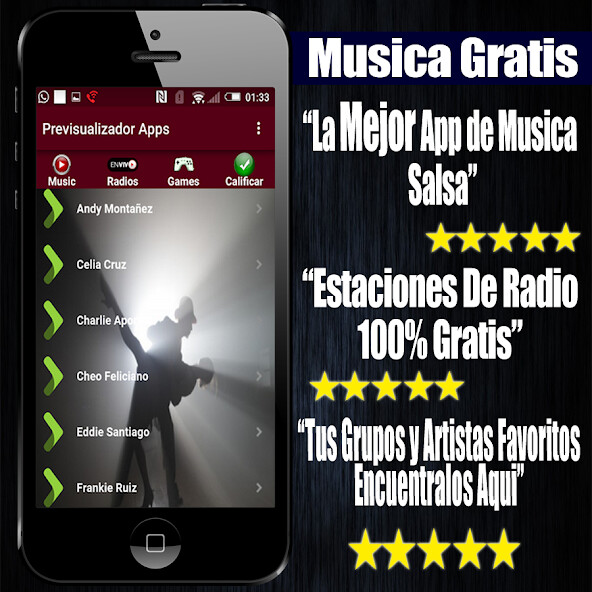 Run android online APK Música Salsa para Bailar from MyAndroid or emulate Música Salsa para Bailar using MyAndroid