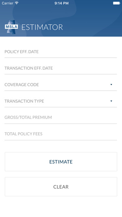 Emulate iPhone app MSLA Estimator using MyAndroid Emulate iPhone app MSLA Estimator using MyAndroid