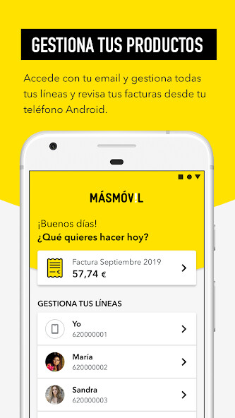 Run android online APK MÁSMÓVIL - Área de cliente from MyAndroid or emulate MÁSMÓVIL - Área de cliente using MyAndroid