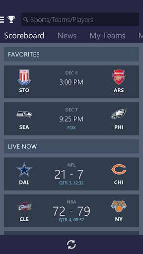 Emulate Android APK MSN Sports - Scores Schedule Emulate Android APK MSN Sports - Scores Schedule