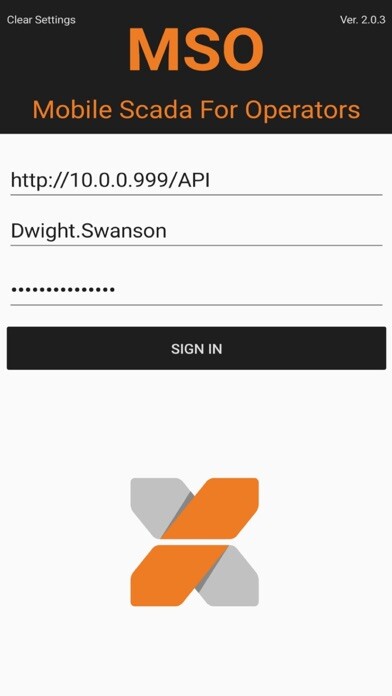 Emulate iPhone app MSO Mobile Scada for Operators using MyAndroid