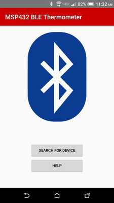 Emulate Android APK MSP432 BLE Thermometer Emulate Android APK MSP432 BLE Thermometer