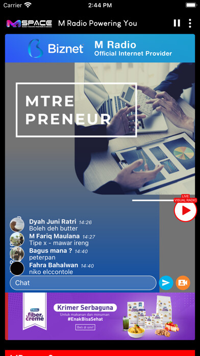 Emulate iPhone app MSpace - MRadio Powering You using MyAndroid