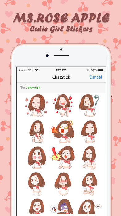 Emulate iPhone app Ms.Rose Apple Stickers for iMessage Free using MyAndroid Emulate iPhone app Ms.Rose Apple Stickers for iMessage Free using MyAndroid
