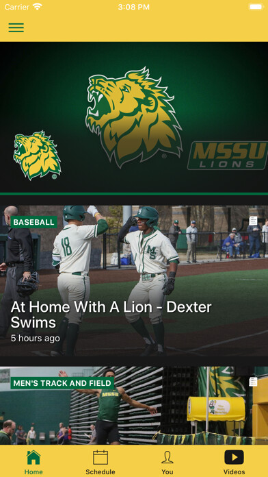 Emulate iPhone app MSSU Athletics using MyAndroid