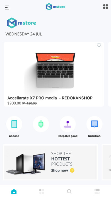 Emulate iPhone app Mstore Multi Vendor eCommerce using MyAndroid Emulate iPhone app Mstore Multi Vendor eCommerce using MyAndroid