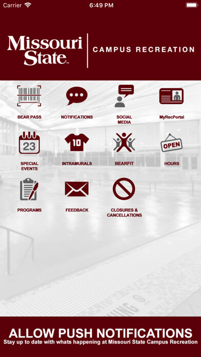 Emulate iPhone app MSU CAMPUS RECREATION using MyAndroid Emulate iPhone app MSU CAMPUS RECREATION using MyAndroid