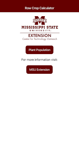 Emulate iPhone app MSUES Row Crop Calc using MyAndroid Emulate iPhone app MSUES Row Crop Calc using MyAndroid