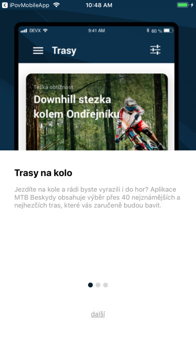 Emulate iPhone app MTB Beskydy using MyAndroid