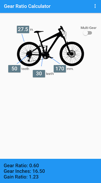 Run android online APK MTB Gear Ratio from MyAndroid or emulate MTB Gear Ratio using MyAndroid