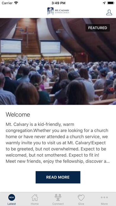 Emulate iPhone app Mt. Calvary Lutheran Church using MyAndroid Emulate iPhone app Mt. Calvary Lutheran Church using MyAndroid