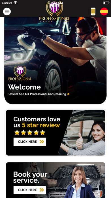 Emulate iPhone app MT Car Detailing using MyAndroid
