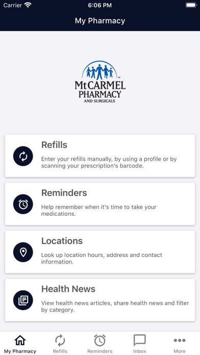 Emulate iPhone app Mt. Carmel Pharmacy using MyAndroid Emulate iPhone app Mt. Carmel Pharmacy using MyAndroid