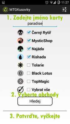 Emulate Android APK MTG Singles (CZ)