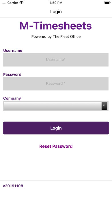 Emulate iPhone app M-Timesheets using MyAndroid