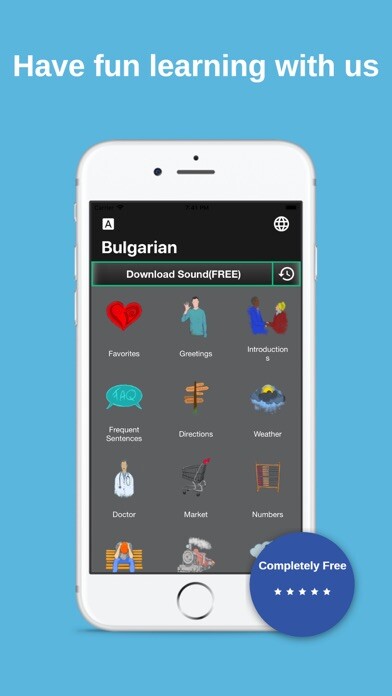 Emulate iPhone app MTL Learn Languages: Beginner using MyAndroid