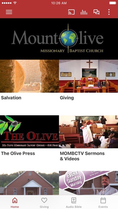 Emulate iPhone app Mt. Olive Missionary Baptist using MyAndroid Emulate iPhone app Mt. Olive Missionary Baptist using MyAndroid