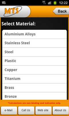 Emulate Android APK MTS Metal Weight Calculator Emulate Android APK MTS Metal Weight Calculator