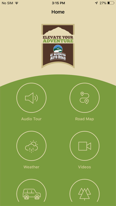Emulate iPhone app Mt. Washington Auto Road App using MyAndroid