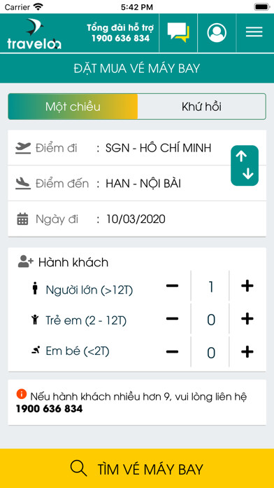 Emulate iPhone app Mua Vé Máy Bay Giá Rẻ Online using MyAndroid