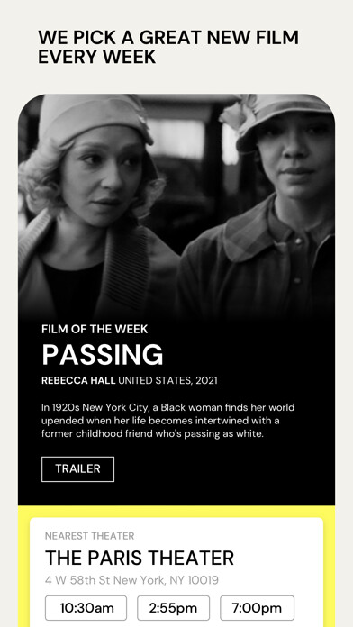 Emulate iPhone app MUBI GO: Curated Cinema using MyAndroid