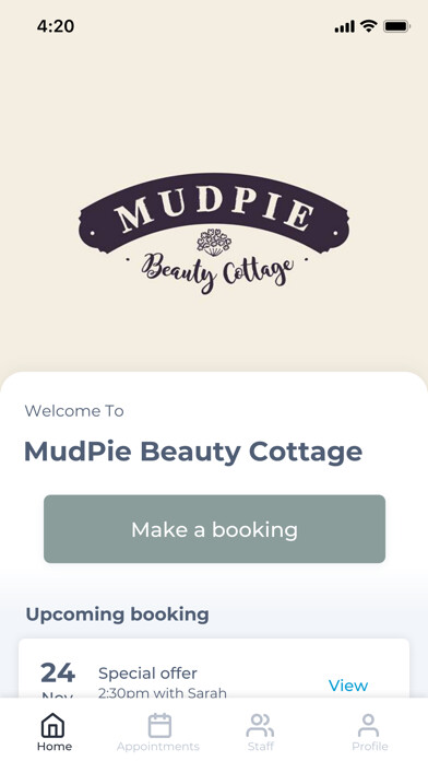Emulate iPhone app MudPie Beauty Cottage using MyAndroid Emulate iPhone app MudPie Beauty Cottage using MyAndroid