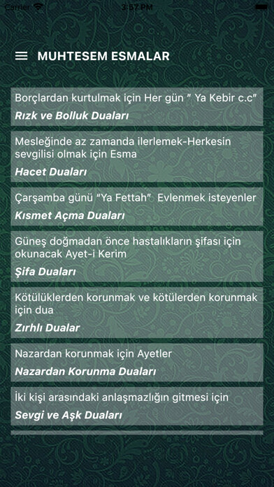 Emulate iPhone app Muhteşem Esmalar using MyAndroid