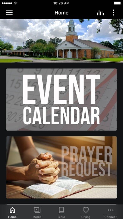 Emulate iPhone app Mulberry Baptist Church Houma using MyAndroid