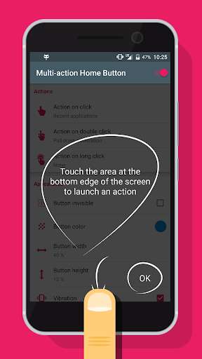 Emulate Android APK Multi-action Home Button