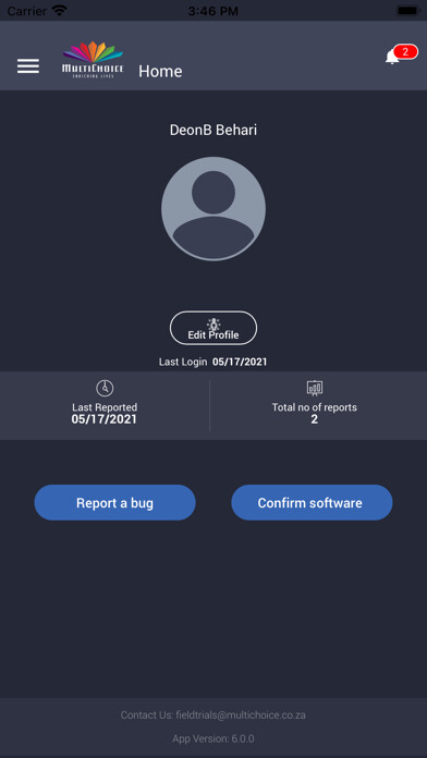 Emulate iPhone app MultiChoice Fieldtrials using MyAndroid