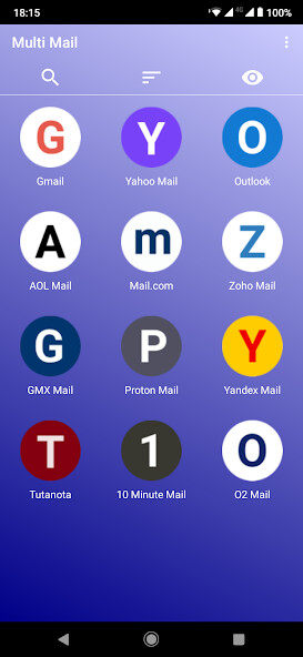 Run android online APK MULTI MAIL: Multiple email providers in one from MyAndroid or emulate MULTI MAIL: Multiple email providers in one using MyAndroid